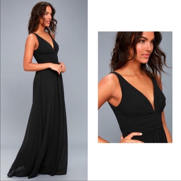 Lulus Leading Role Black Maxi Dress Size Small - Picture 2 of 4